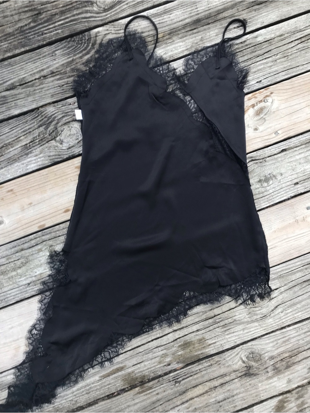NWOT Boutique Satin Lace Dress Sz M - Picture 5 of 6